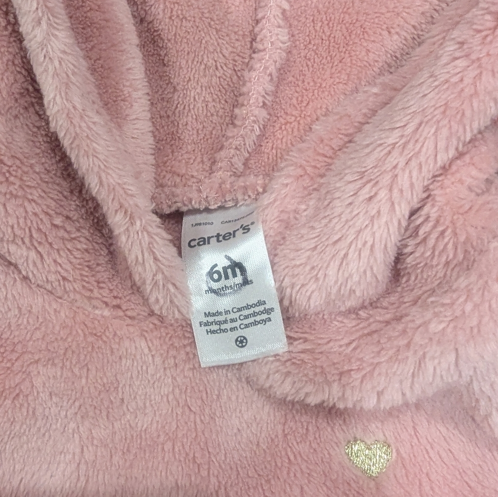 Pink Hooded Baby Outfit with Patterned Leggings - Picture 4 of 7